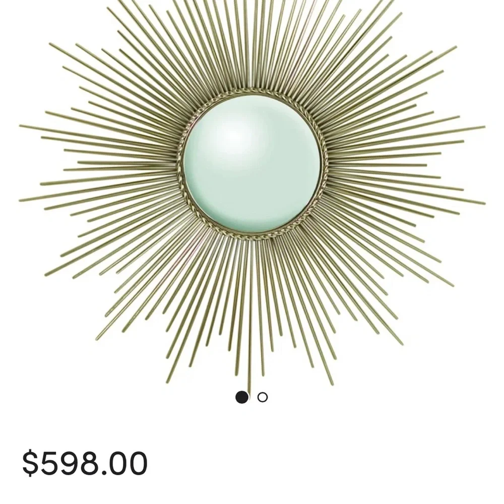 Sunburst Silver Wall Mirror
